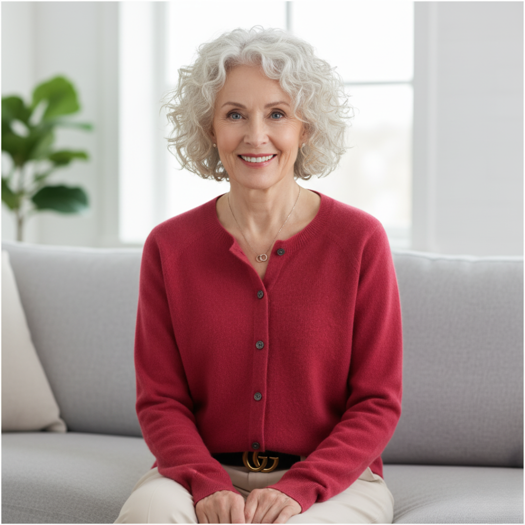 Liora | Reine Merinoull Dam O-Uringad Stickad Tröja