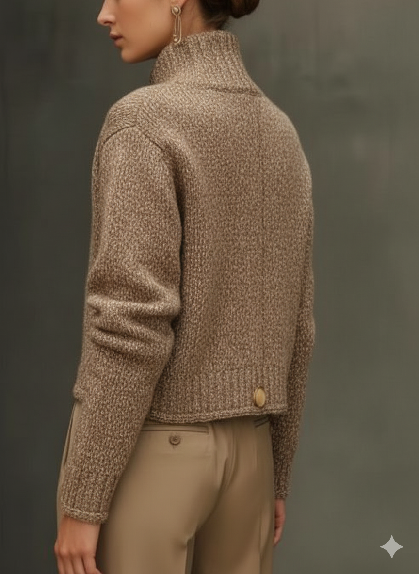 Liora | Kort kofta med hög krage och knappar