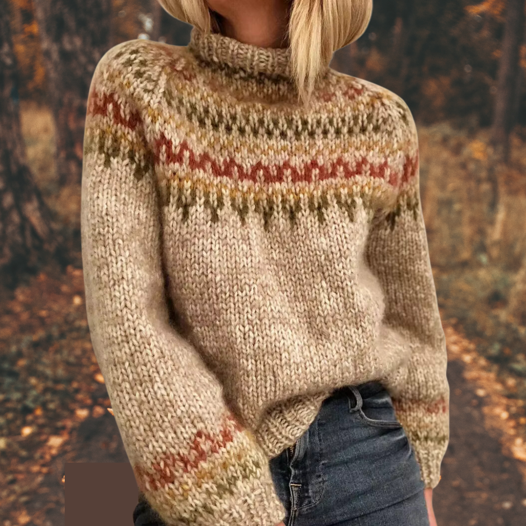 Romani™ | Dam Nordic Stickad Tröja