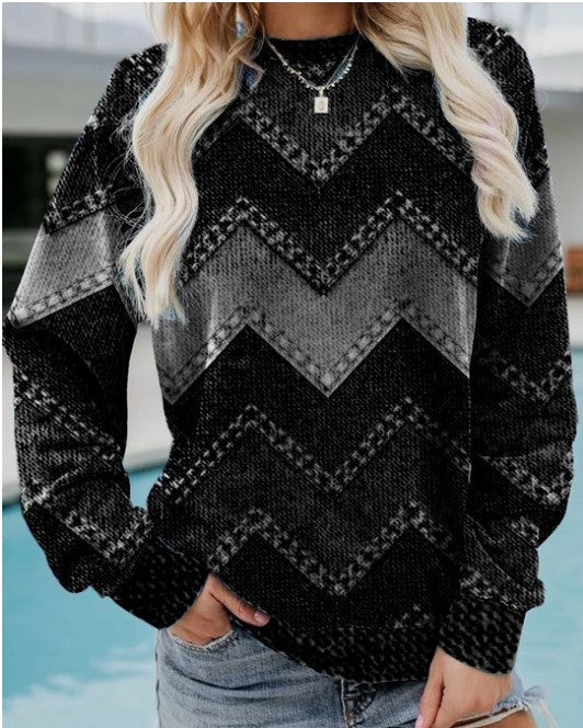 Romani™ | Geometrisk Kashmir-Sweatshirt
