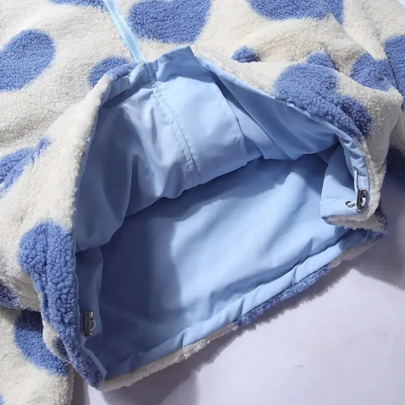 Liora™ - Vändbar jacka med hjärtmönster