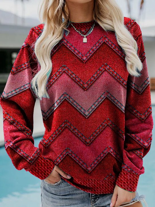 Romani™ | Geometrisk Kashmir-Sweatshirt