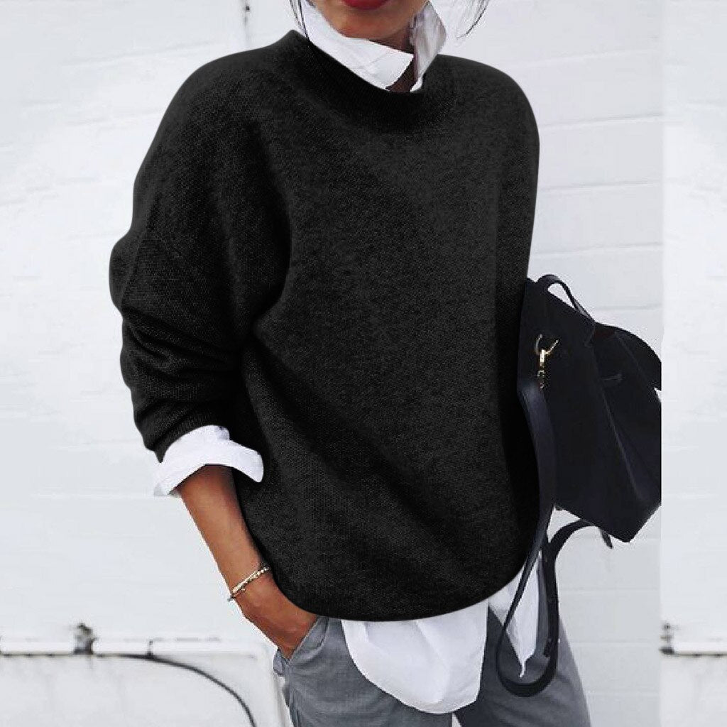 Romani™ | Mjuk oversized tröja med rund hals