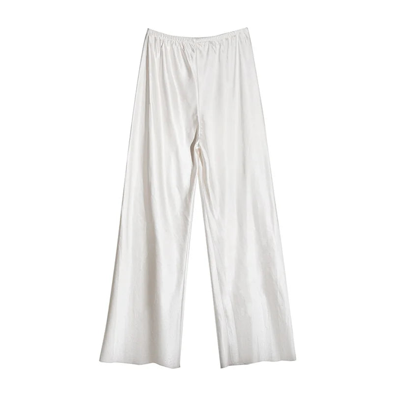 Romani™ | Satin Byxor med Vid Ben