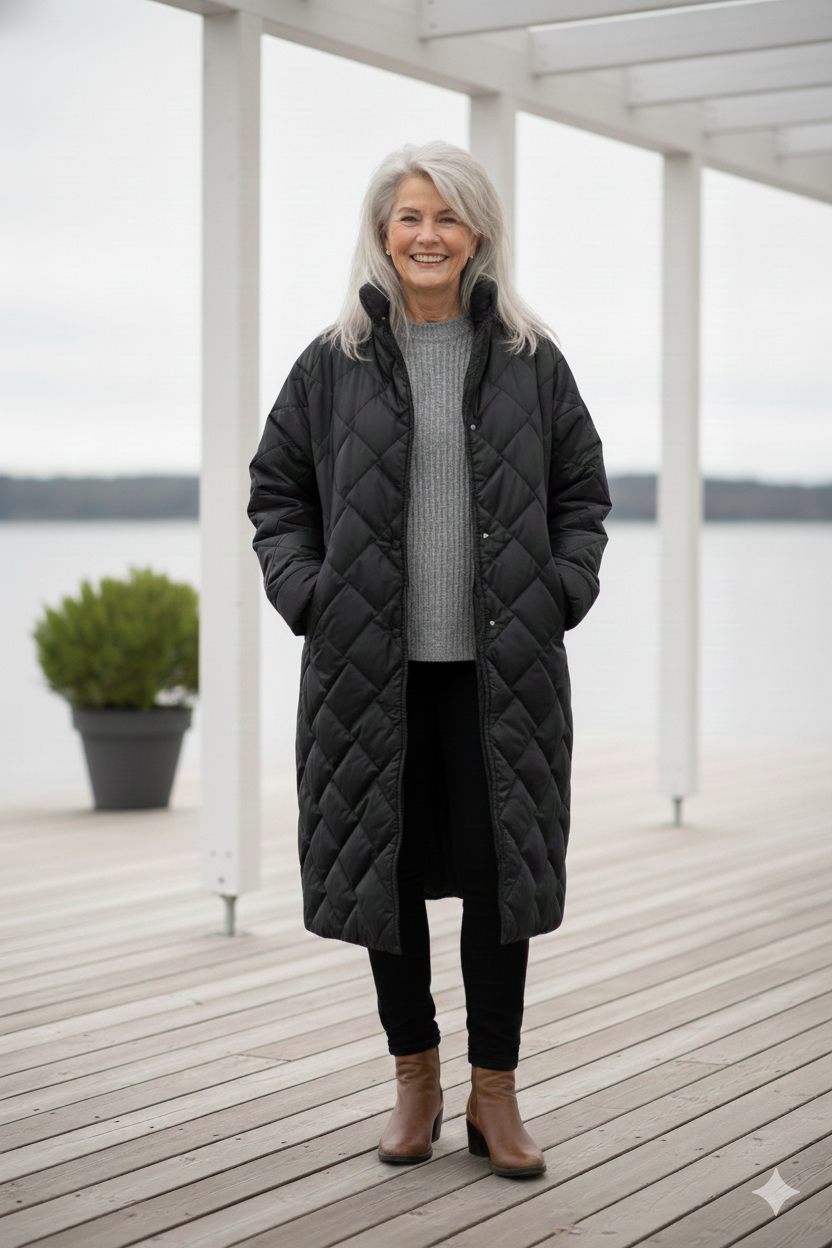 Ella™  | Dubbelvävd jacka med panterprintfoder