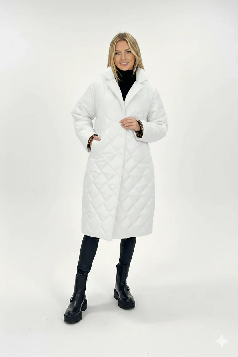 Ella™  | Dubbelvävd jacka med panterprintfoder